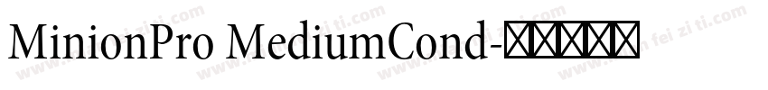 MinionPro MediumCond字体转换